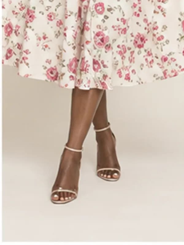 Mansa floral sundress, Blush floral, silhouette detail