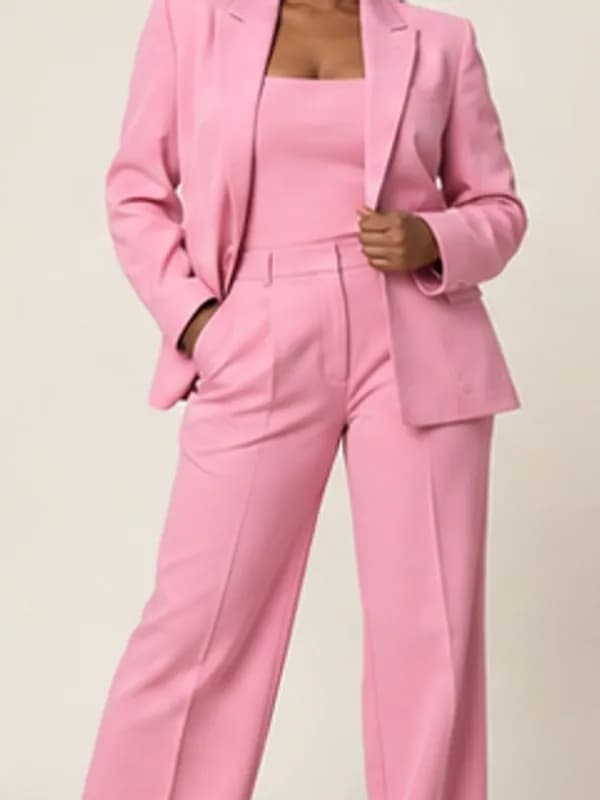 Jojo pink tailored set, Pink, garment detail