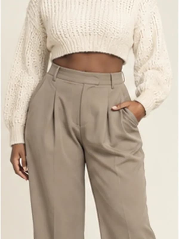 Keta cropped knit top, Cream, garment detail