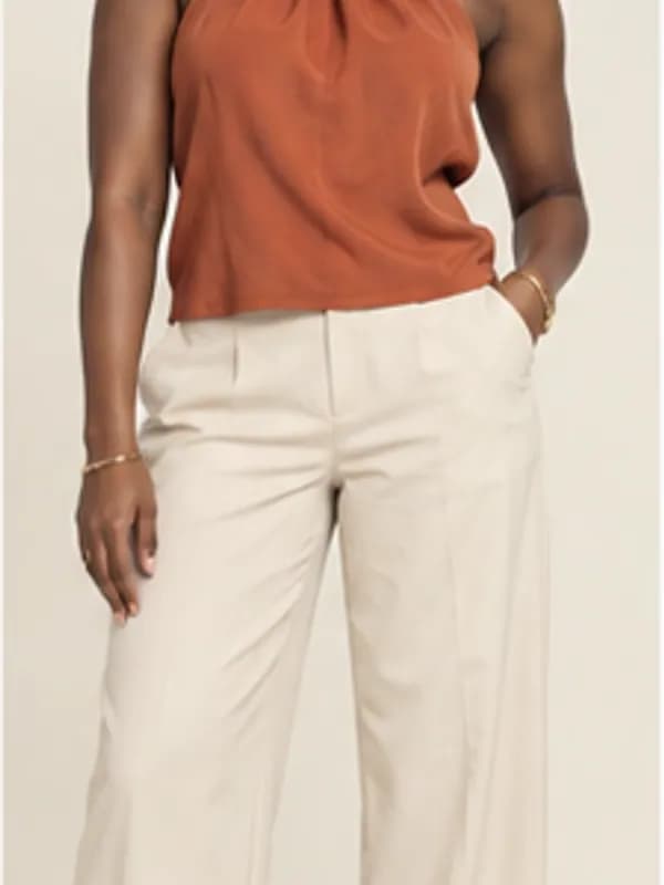 Ada halter top, Rust, garment detail