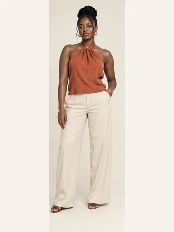 Ada halter top, Rust, full view